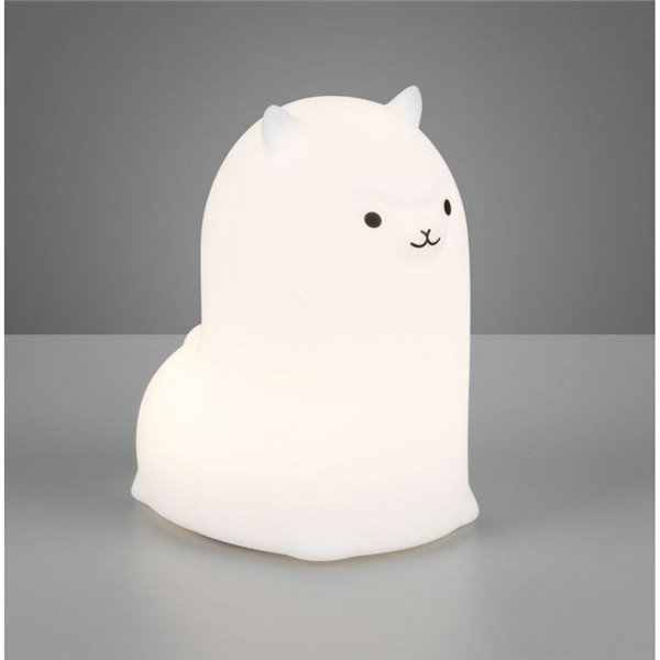 Luz nocturna infantil LED PAKY alpaca 40lm, 3000K + RGB IP20 Blanco