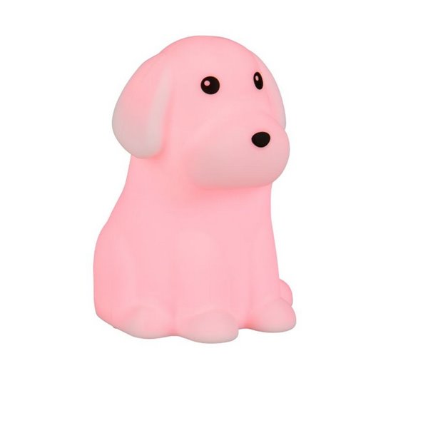 Luz noturna infantil LED WALDY, cachorrinho, 40lm, 3000K + RGB, IP20, branca