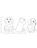 Luz nocturna infantil LED WALDY perrito 40lm, 3000K + RGB IP20 Blanco