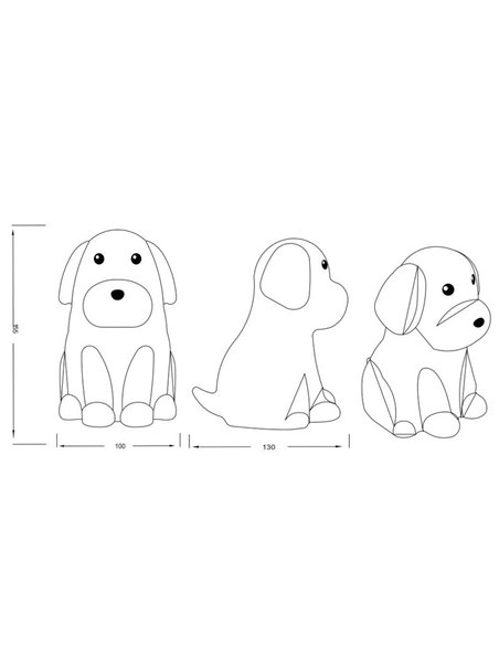 Luz nocturna infantil LED WALDY perrito 40lm, 3000K + RGB IP20 Blanco