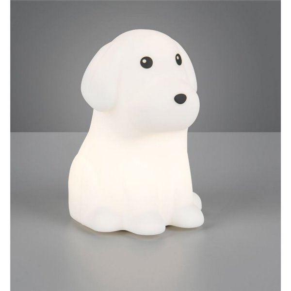 Luz nocturna infantil LED WALDY perrito 40lm, 3000K + RGB IP20 Blanco