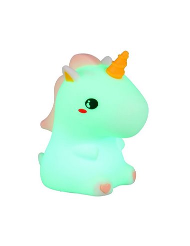 Luz nocturna infantil LED GOLDY unicornio 40lm, 3000K + RGB IP20 Blanco