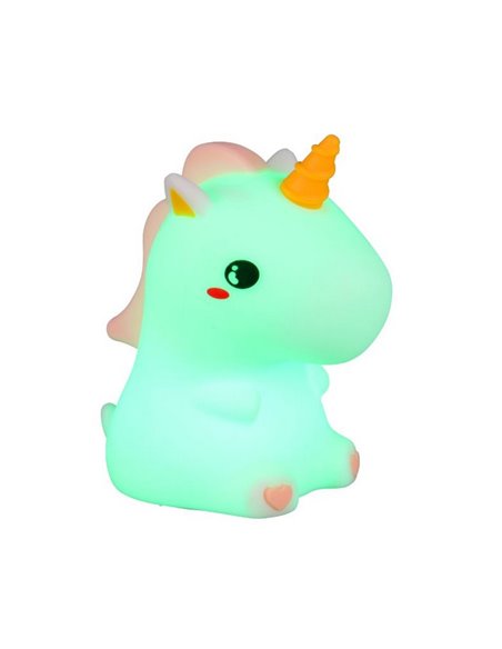 Luz nocturna infantil LED GOLDY unicornio 40lm, 3000K + RGB IP20 Blanco