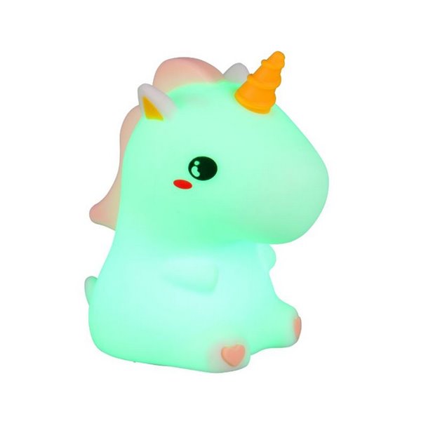 Luz nocturna infantil LED GOLDY unicornio 40lm, 3000K + RGB IP20 Blanco