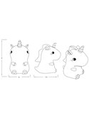 Luz nocturna infantil LED GOLDY unicornio 40lm, 3000K + RGB IP20 Blanco
