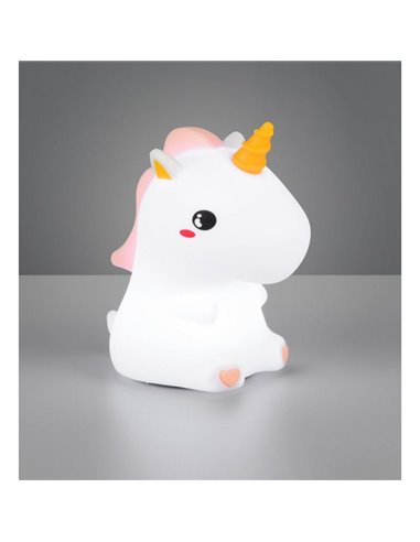Veilleuse LED pour enfant GOLDY Unicorn 40lm, 3000K + RGB IP20 Blanc