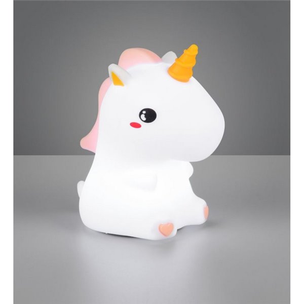 Luz nocturna infantil LED GOLDY unicornio 40lm, 3000K + RGB IP20 Blanco