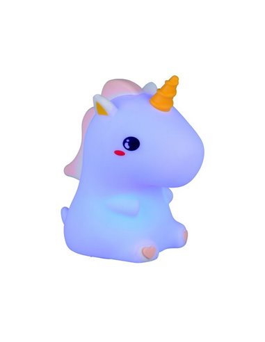 Luz noturna infantil LED GOLDY unicórnio 40lm, 3000K + RGB IP20 Branco