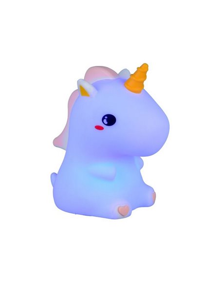 Luz nocturna infantil LED GOLDY unicornio 40lm, 3000K + RGB IP20 Blanco