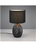 Lámpara de sobremesa cerámica MELVA 31cm bombilla excl. 1x E14 max. 40W Negro