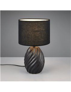 Lámpara de sobremesa cerámica MELVA 31cm bombilla excl. 1x E14 max. 40W Negro 2