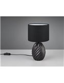 Lámpara de sobremesa cerámica MELVA 31cm bombilla excl. 1x E14 max. 40W Negro