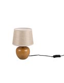 Lámpara de sobremesa cerámica imitación madera LUXOR bombilla excl. 1x E14 max. 40W IP20