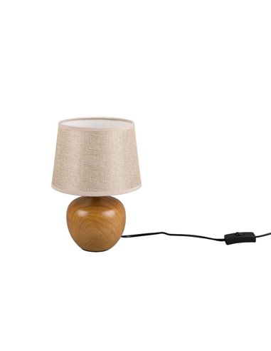 Lámpara de sobremesa cerámica imitación madera LUXOR bombilla excl. 1x E14 max. 40W IP20