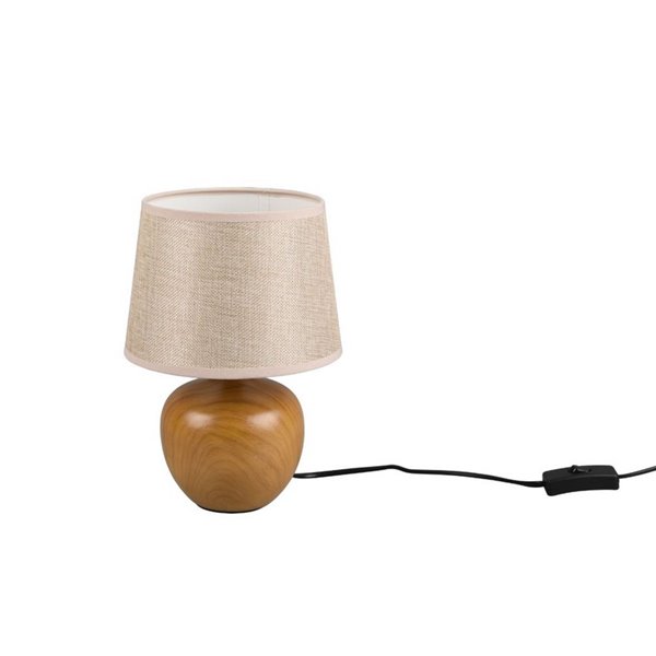 Lámpara de sobremesa cerámica imitación madera LUXOR bombilla excl. 1x E14 max. 40W IP20