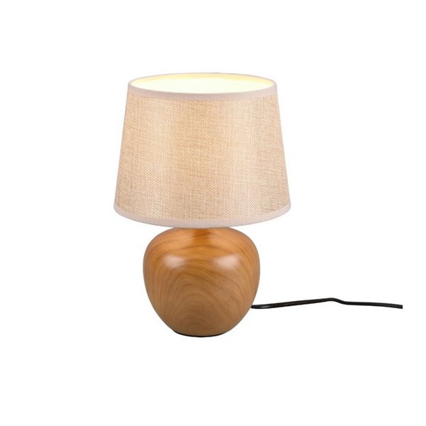 Lámpara de sobremesa cerámica imitación madera LUXOR bombilla excl. 1x E14 max. 40W IP20