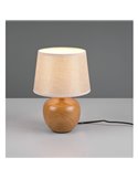 Lámpara de sobremesa cerámica imitación madera LUXOR bombilla excl. 1x E14 max. 40W IP20