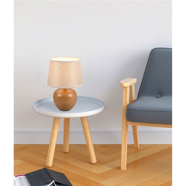 Lámpara de sobremesa cerámica imitación madera LUXOR bombilla excl. 1x E14 max. 40W IP20