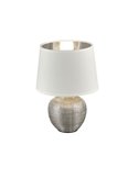 Lámpara de mesa cerámica MELVA bombilla excl. 1x E14 max. 40W IP20 Níquel
