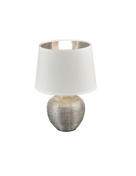 Luminária de mesa de cerâmica MELVA, lâmpada excl. 1x E14 máx. 40W, IP20 níquel