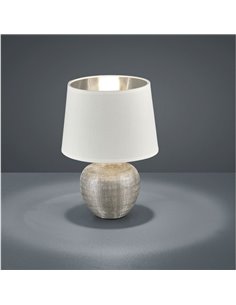Lámpara de mesa cerámica MELVA bombilla excl. 1x E14 max. 40W IP20 Níquel 2
