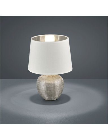 Lámpara de mesa cerámica MELVA bombilla excl. 1x E14 max. 40W IP20 Níquel