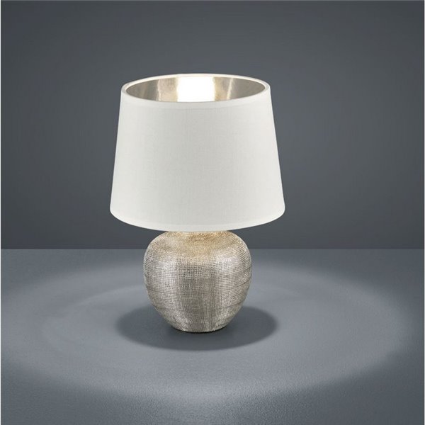 Lámpara de mesa cerámica MELVA bombilla excl. 1x E14 max. 40W IP20 Níquel