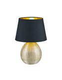 Lámpara de mesa cerámica LUXOR bombilla excl. 1x E27 max. 60W IP20 Dorado