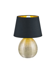 Lámpara de mesa cerámica LUXOR bombilla excl. 1x E27 max. 60W IP20 Dorado