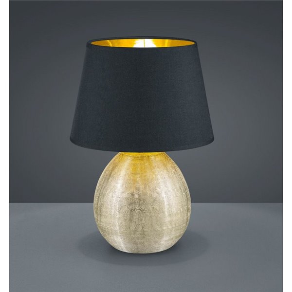 Lámpara de mesa cerámica LUXOR bombilla excl. 1x E27 max. 60W IP20 Dorado