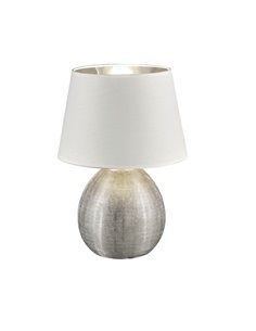 Lámpara cerámica de sobremesa LUXOR bombilla excl. 1x E27 max. 60W IP20 Níquel