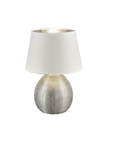 Lámpara cerámica de sobremesa LUXOR bombilla excl. 1x E27 max. 60W IP20 Níquel