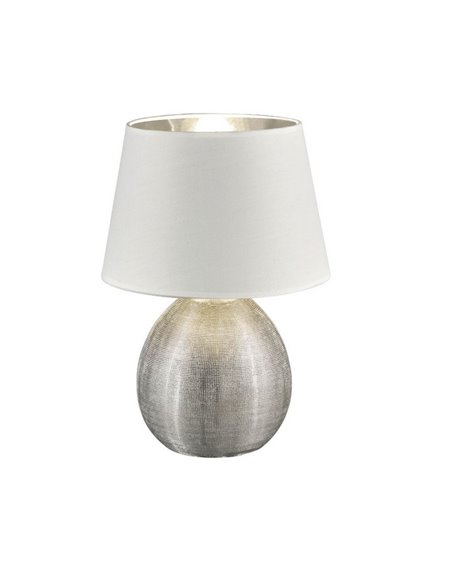 Lámpara cerámica de sobremesa LUXOR bombilla excl. 1x E27 max. 60W IP20 Níquel