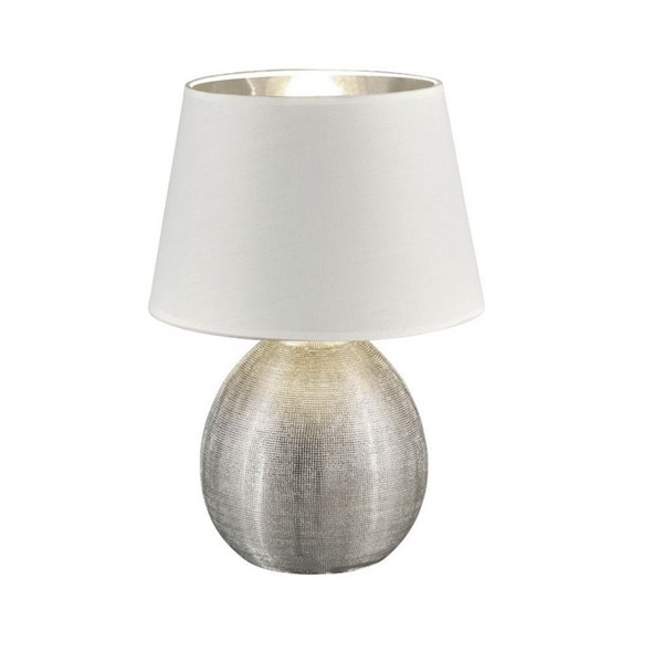 Lámpara cerámica de sobremesa LUXOR bombilla excl. 1x E27 max. 60W IP20 Níquel