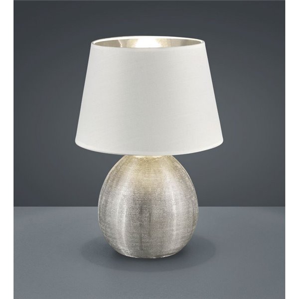 Lampe de table en céramique LUXOR, sans ampoule, 1xE27, max. 60W, IP20, nickel