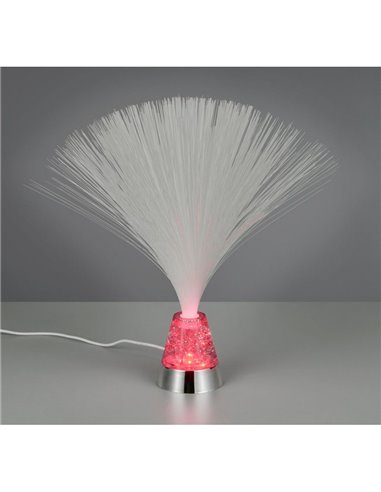 Lámpara de fibra óptica LED decorativa PUNK 0,8W 120lm, 2000K + RGB IP20 Níquel