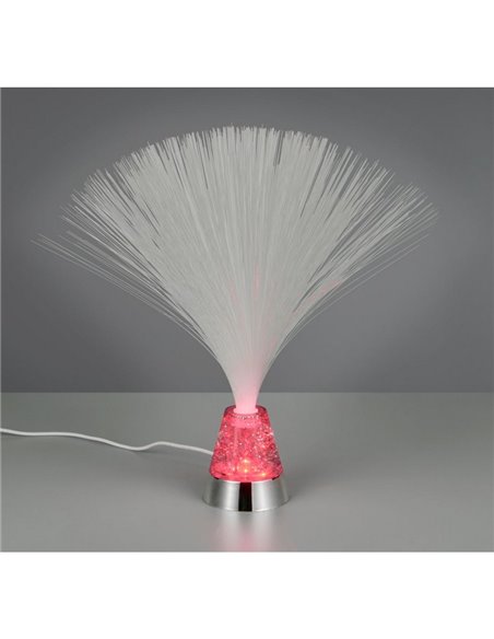 Lámpara de fibra óptica LED decorativa PUNK 0,8W 120lm, 2000K + RGB IP20 Níquel