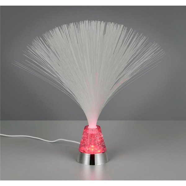 Lámpara de fibra óptica LED decorativa PUNK 0,8W 120lm, 2000K + RGB IP20 Níquel