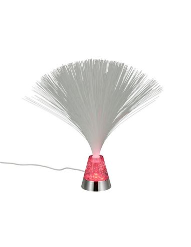 Lámpara de fibra óptica LED decorativa PUNK 0,8W 120lm, 2000K + RGB IP20 Níquel