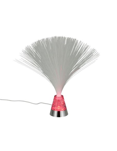 Lámpara de fibra óptica LED decorativa PUNK 0,8W 120lm, 2000K + RGB IP20 Níquel