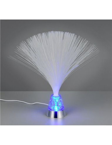 Lámpara de fibra óptica LED decorativa PUNK 0,8W 120lm, 2000K + RGB IP20 Níquel