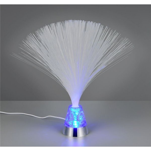 Lampe LED décorative à fibre optique PUNK 0,8W 120lm, 2000K + RVB IP20 Nickel