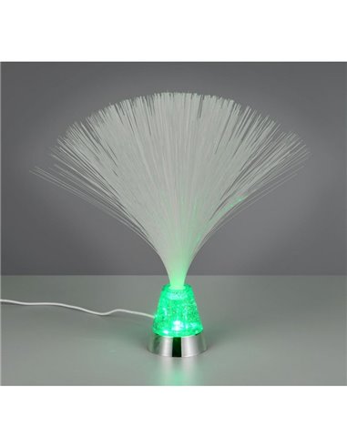 Lámpara de fibra óptica LED decorativa PUNK 0,8W 120lm, 2000K + RGB IP20 Níquel