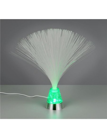 Lámpara de fibra óptica LED decorativa PUNK 0,8W 120lm, 2000K + RGB IP20 Níquel