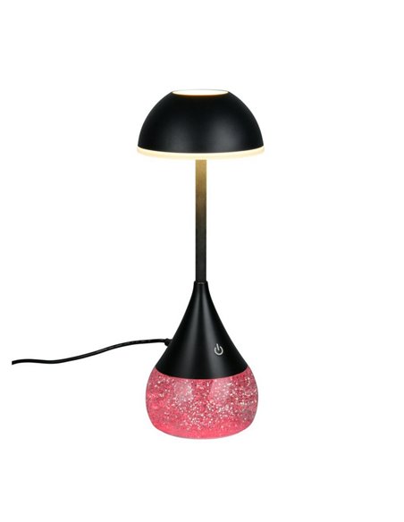 Lámpara de sobremesa LED base de purpurina 4,5W 420lm, 3000+4200+6500K + RGB IP20