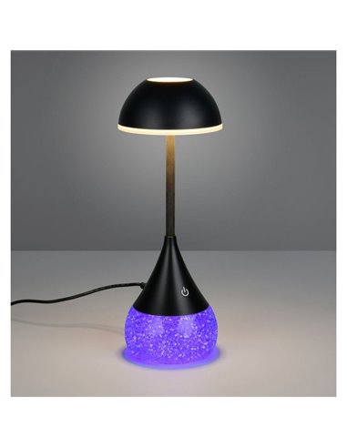 Lámpara de sobremesa LED base de purpurina 4,5W 420lm, 3000+4200+6500K + RGB IP20