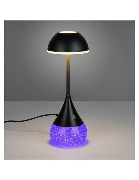 Lámpara de sobremesa LED base de purpurina 4,5W 420lm, 3000+4200+6500K + RGB IP20