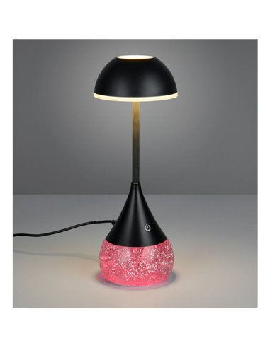 Lámpara de sobremesa LED base de purpurina 4,5W 420lm, 3000+4200+6500K + RGB IP20