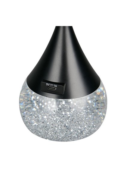 Lámpara de sobremesa LED base de purpurina 4,5W 420lm, 3000+4200+6500K + RGB IP20