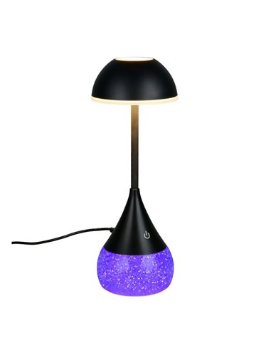 Lámpara de sobremesa LED base de purpurina 4,5W 420lm, 3000+4200+6500K + RGB IP20